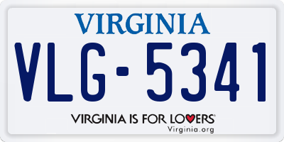 VA license plate VLG5341