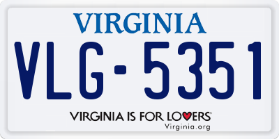 VA license plate VLG5351