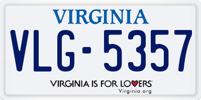 VA license plate VLG5357