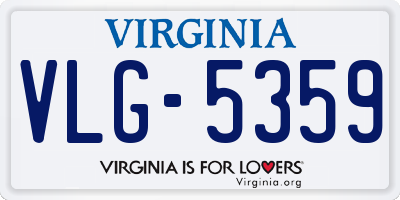 VA license plate VLG5359