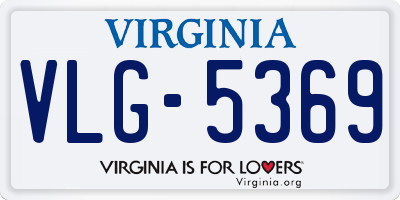 VA license plate VLG5369