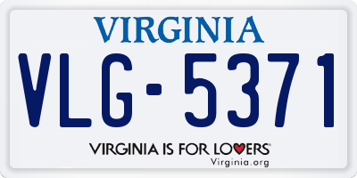 VA license plate VLG5371