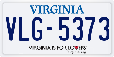 VA license plate VLG5373