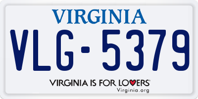 VA license plate VLG5379