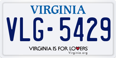 VA license plate VLG5429