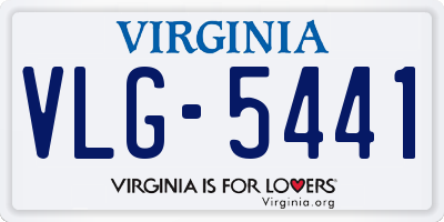 VA license plate VLG5441