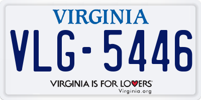 VA license plate VLG5446