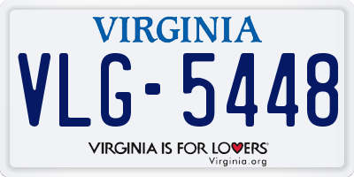 VA license plate VLG5448