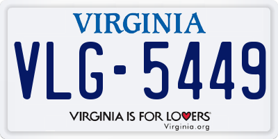 VA license plate VLG5449