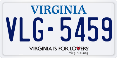 VA license plate VLG5459