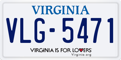 VA license plate VLG5471
