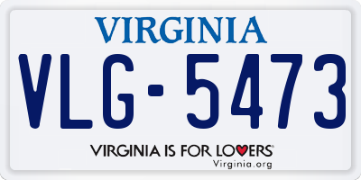 VA license plate VLG5473