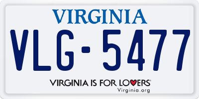 VA license plate VLG5477