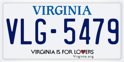 VA license plate VLG5479