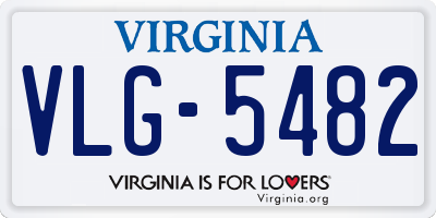VA license plate VLG5482