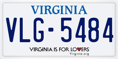 VA license plate VLG5484