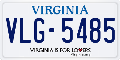VA license plate VLG5485