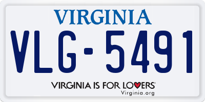 VA license plate VLG5491
