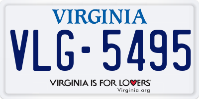 VA license plate VLG5495