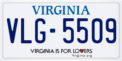 VA license plate VLG5509