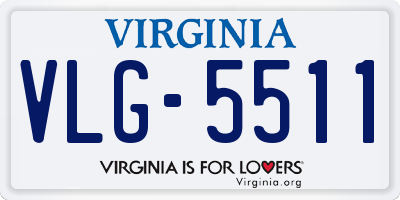 VA license plate VLG5511