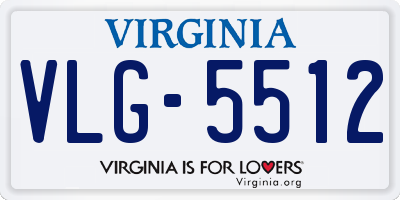 VA license plate VLG5512