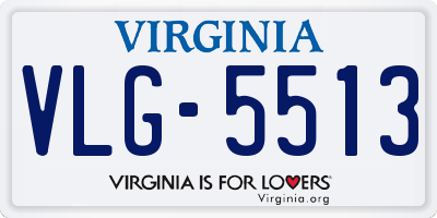 VA license plate VLG5513