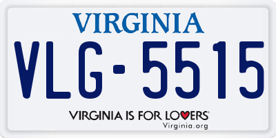 VA license plate VLG5515