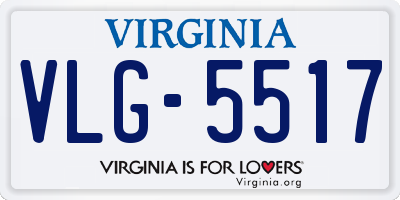VA license plate VLG5517