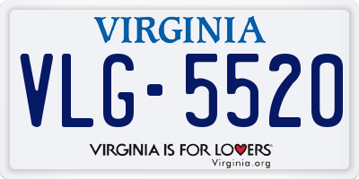 VA license plate VLG5520