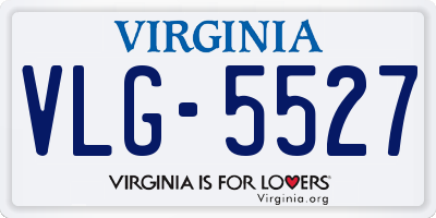 VA license plate VLG5527