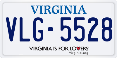 VA license plate VLG5528