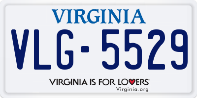 VA license plate VLG5529