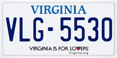VA license plate VLG5530