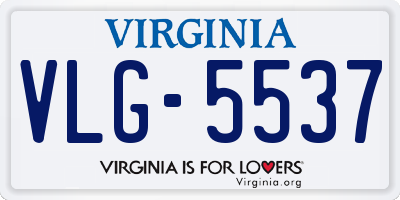 VA license plate VLG5537