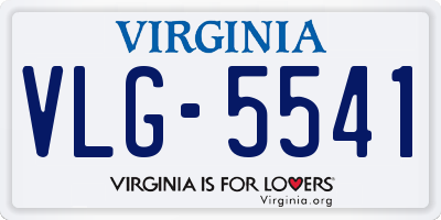 VA license plate VLG5541