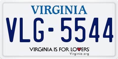 VA license plate VLG5544