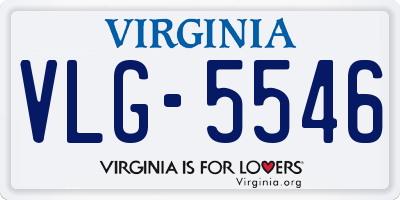 VA license plate VLG5546