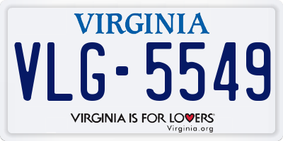 VA license plate VLG5549