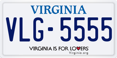 VA license plate VLG5555