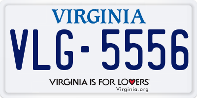 VA license plate VLG5556