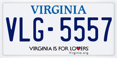 VA license plate VLG5557