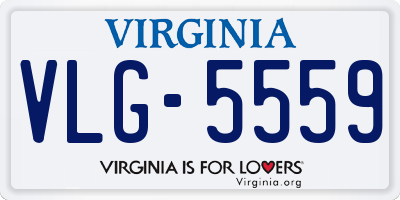 VA license plate VLG5559