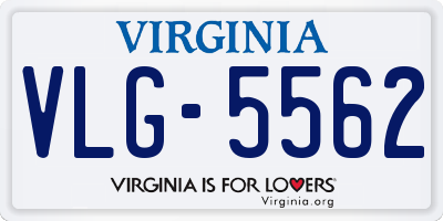 VA license plate VLG5562