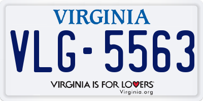VA license plate VLG5563