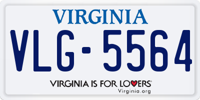 VA license plate VLG5564