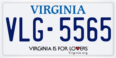 VA license plate VLG5565