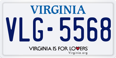 VA license plate VLG5568