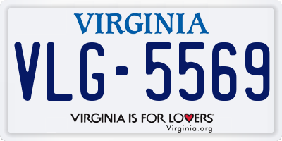 VA license plate VLG5569
