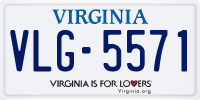 VA license plate VLG5571